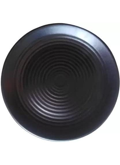 Adoaisy Creations Plates Set of Melamine Full Plates Pack of 6 Melamine Plates for Lunch and Dinner of 11 inches Size for Home and Kitchen use Black Colour