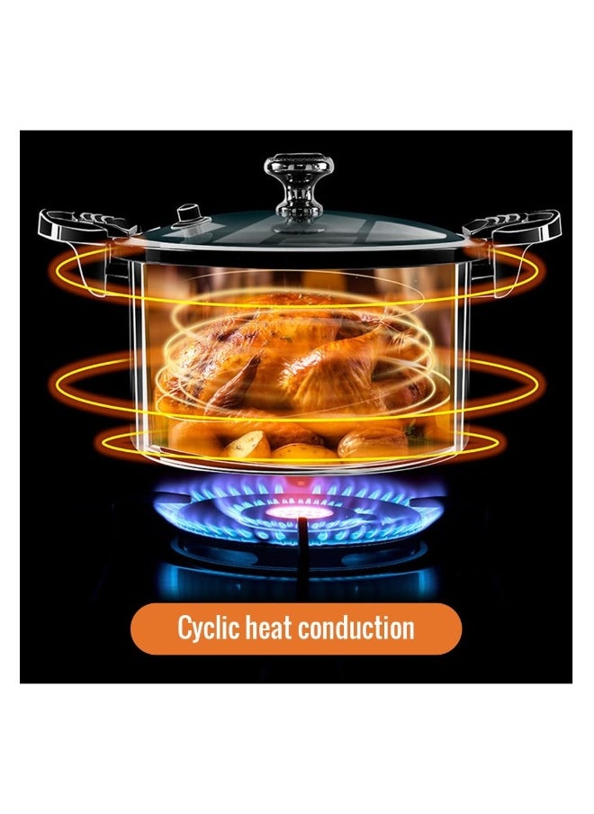 Non-stick Enamel Micro Pressure Cooker, New Push-Pull Lock Pressure Cooker Soup Stew Pot Enamel Soup Pot, 8L Large Capacity Multifunctional Plumpy Non-stick Micro Pressure Pot (White)