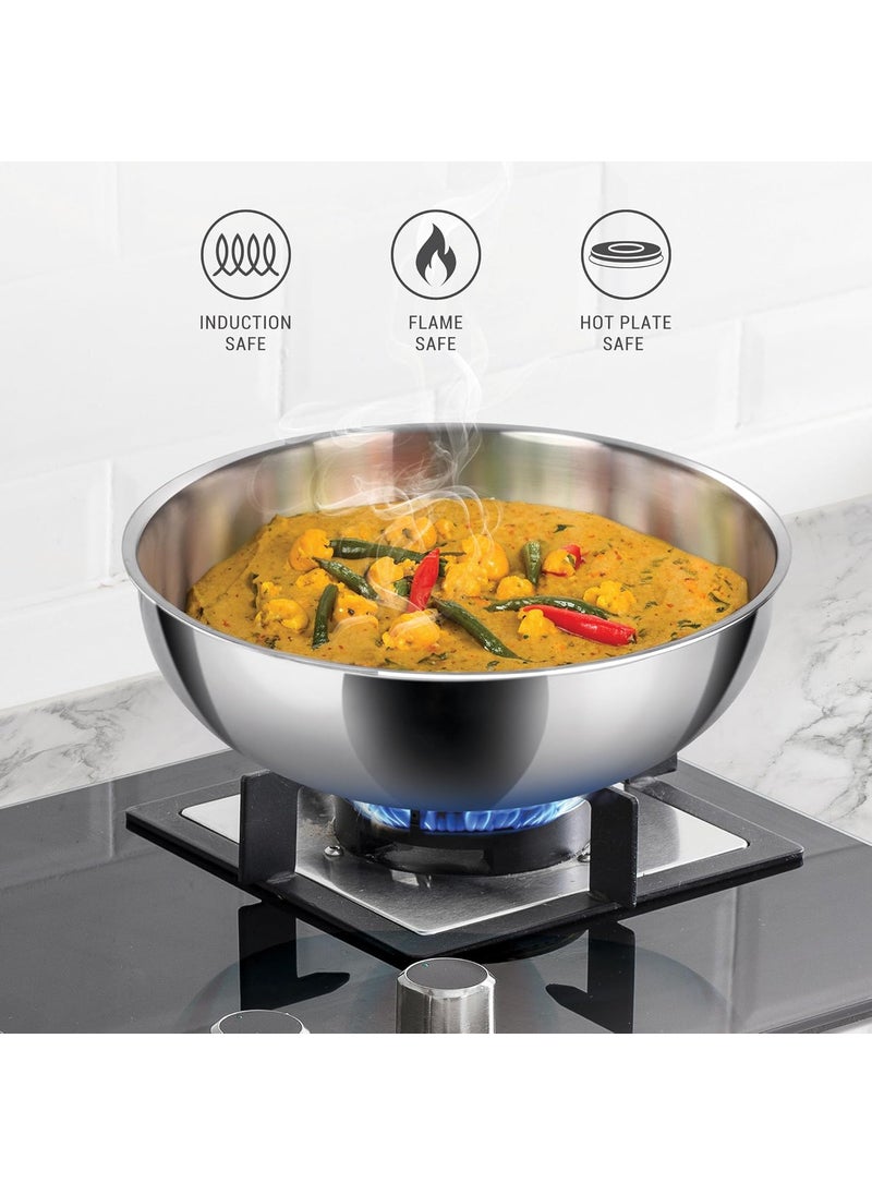 Milton Procook Triply Stainless Steel Tasla Without Lid Set of 6 161820222426 cm
