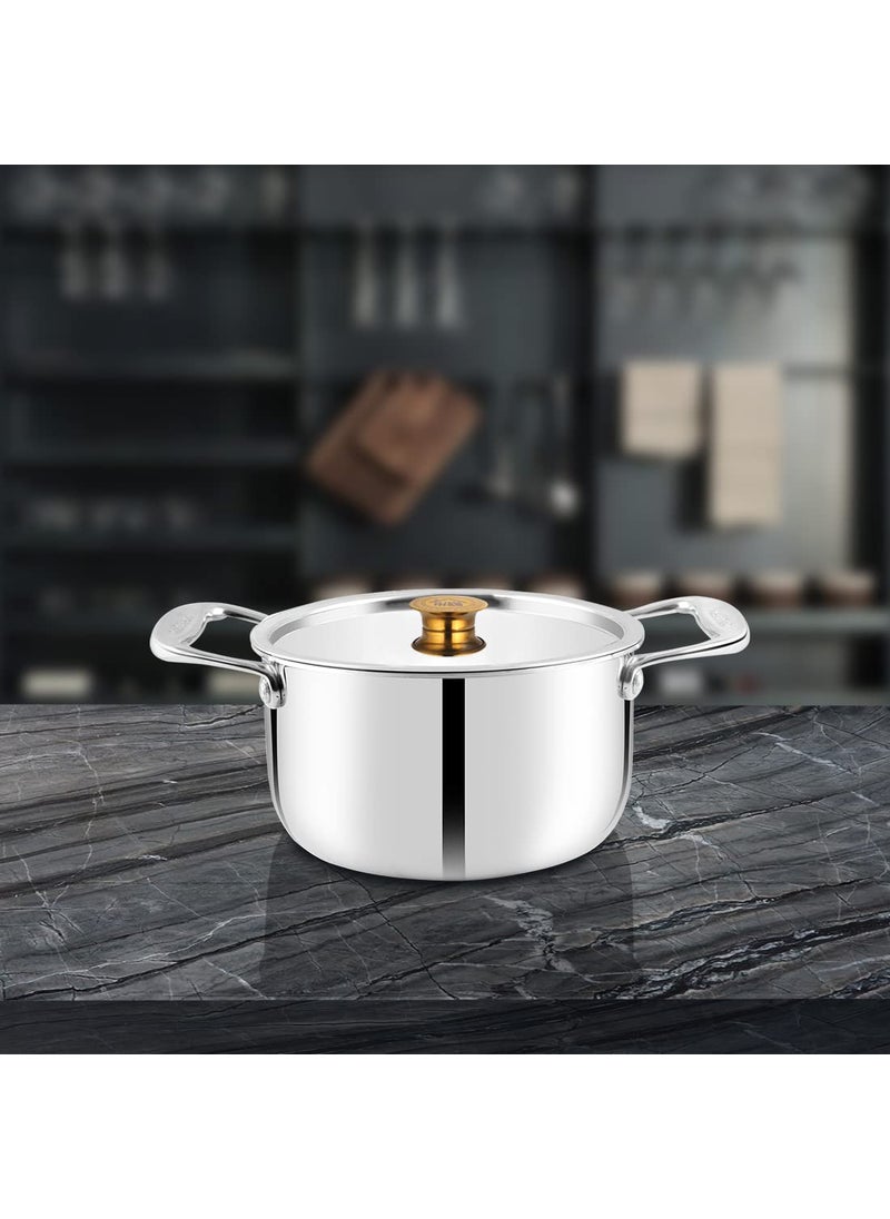 Shri Sam Stainless Steel Casserole Triplica18 cm