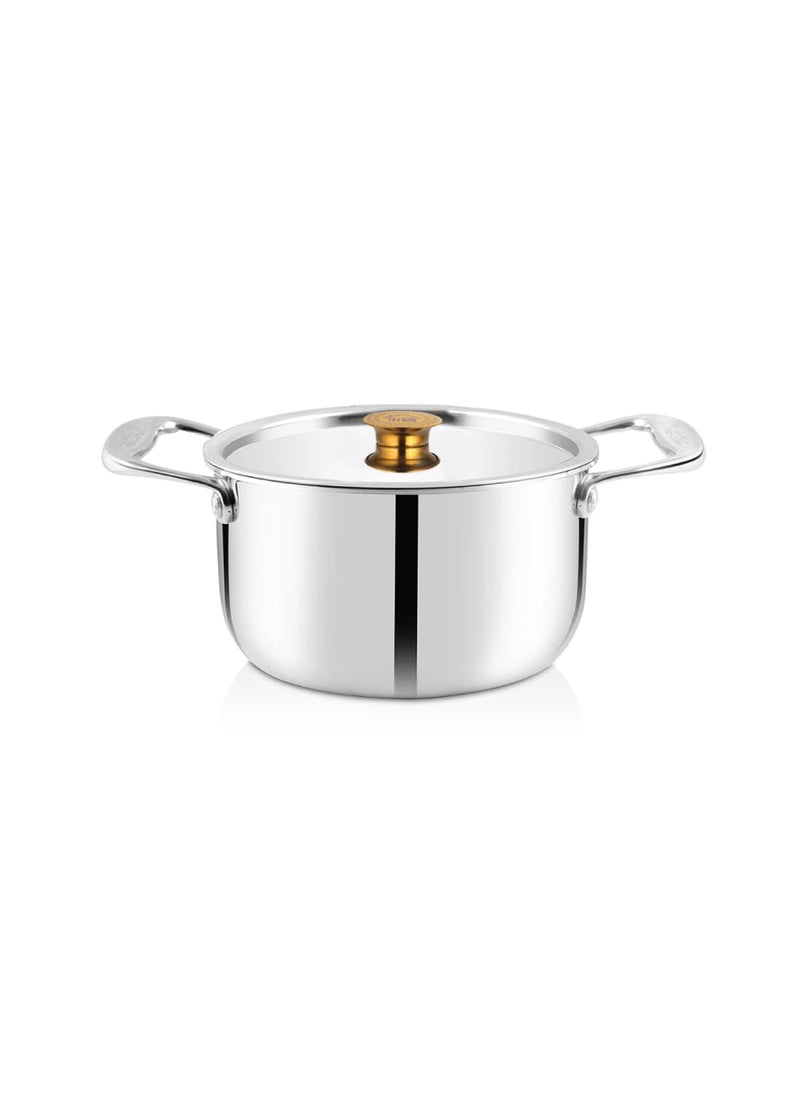 Shri Sam Stainless Steel Casserole Triplica18 cm