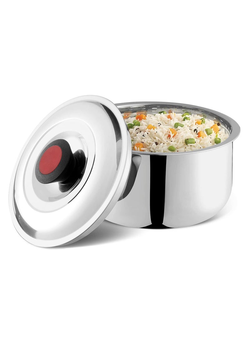 Kraft Mercury Insulated Double Wall Stainless Steel Casserole 4 Litre Hotpot Roti Chapati Rice Box Keeps Food Warm and Fresh Serving Bowl Food Grade Silver