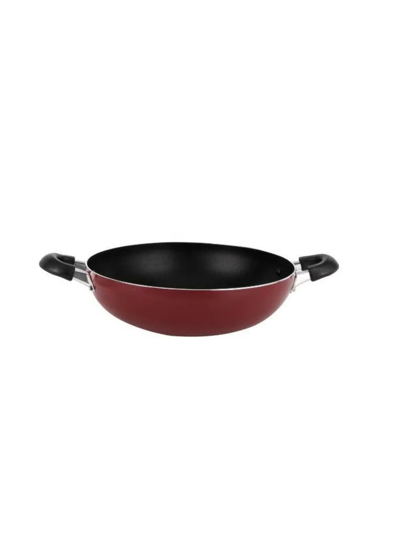 ROYALFORD Wok Pan with Glass Lid 22cm x 7cm, 3 Layer Non-Stick Coating