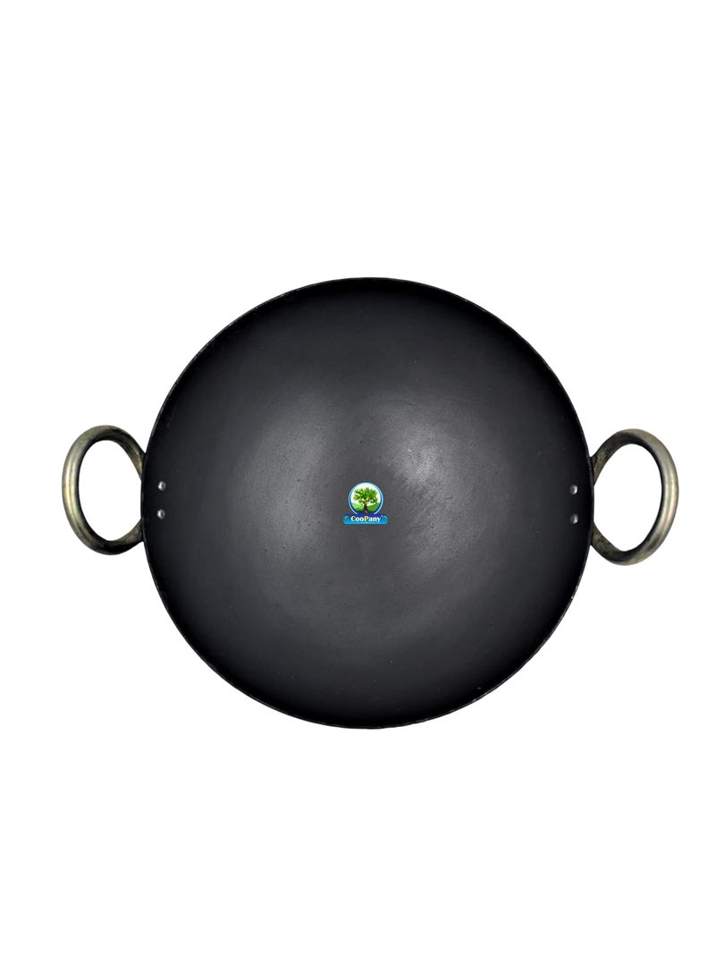 CooPany Traditional Multipurpose Use Iron KadaiIron Fry PanThick Bottom Iron Fry Pan 10 INCH