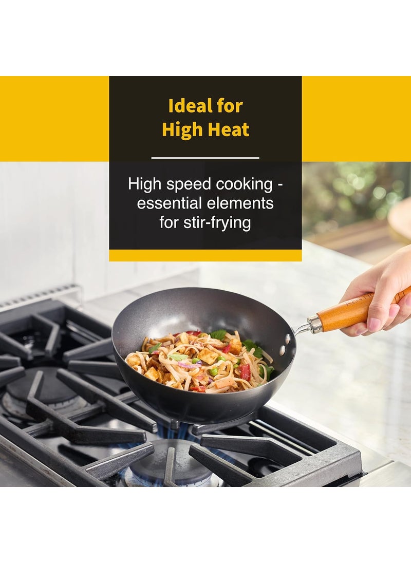 samusagya Non Stick Fry PanInch NonStick Chinese panLoha Kadhai Non Stick pan