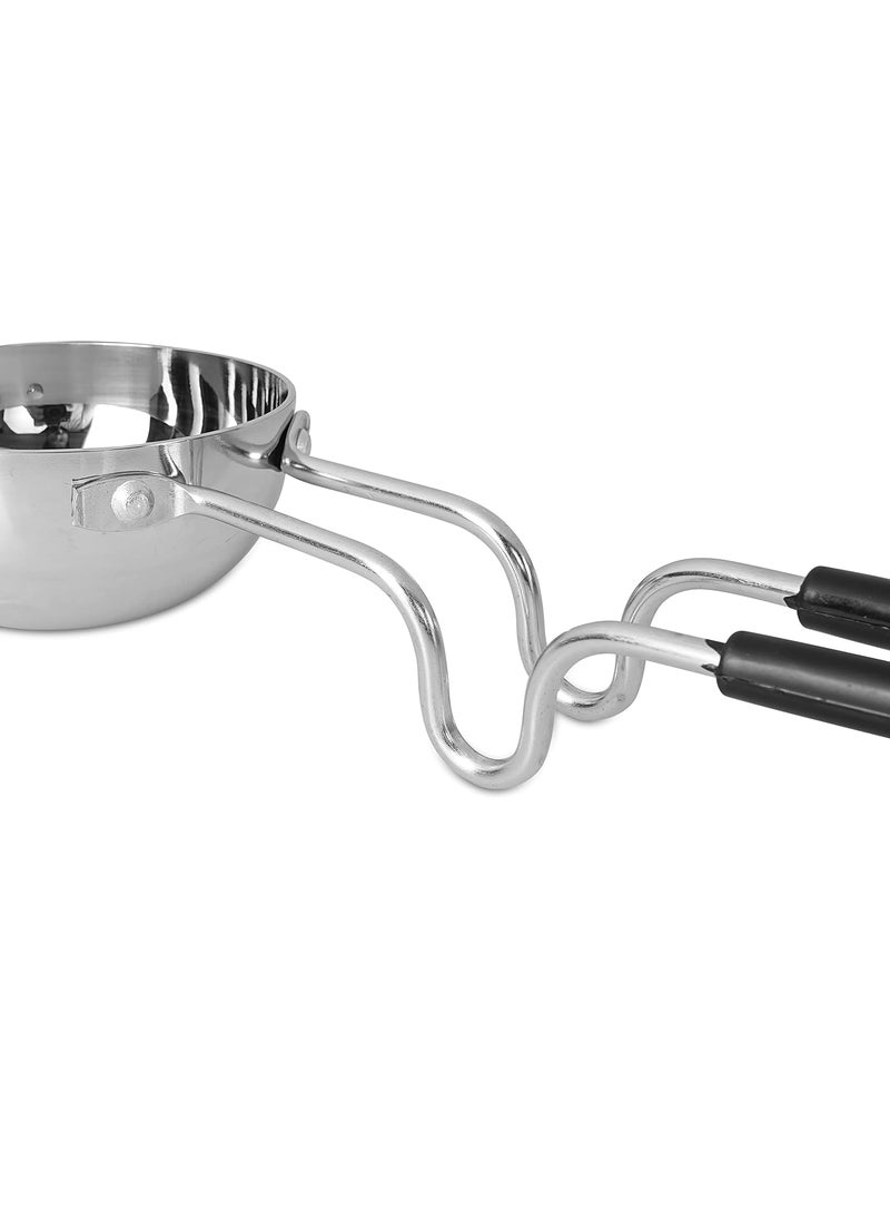 Kanshitas Rasoiware Heavy Gauge Stainless Steel Tadka Pan with Bakelite Grip Handle Dia 11 CM 300 ML