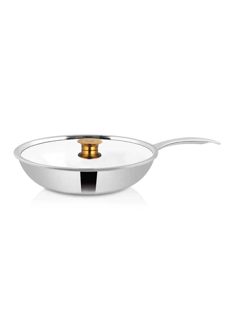 Shri Sam Frypan with Stainless Steel Lid Triplica22 cm