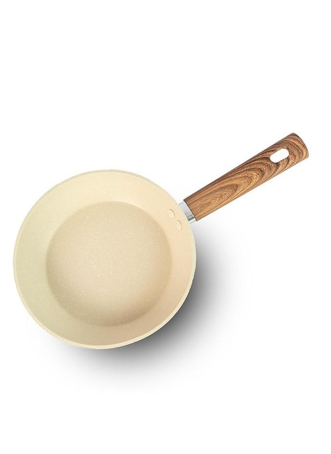 REMANG Granite NonStick Frying Pan Kadhai Style Omelette Egg Pan Granite Finish Induction Safe NonStick Coating for Easy Cooking Ideal for Omelets Uttapam with Comfortable Handle