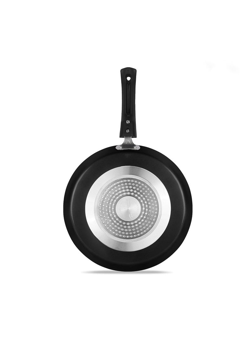 HOMETIC NonStick Granite Crepe Pan Effortless Food Release Induction Ready PFOA PTFEs Free Perfect for Roti Egg Omelet Tortilla Tawa Dosa and Flat Frying Durable Easy Cleaning BLACK