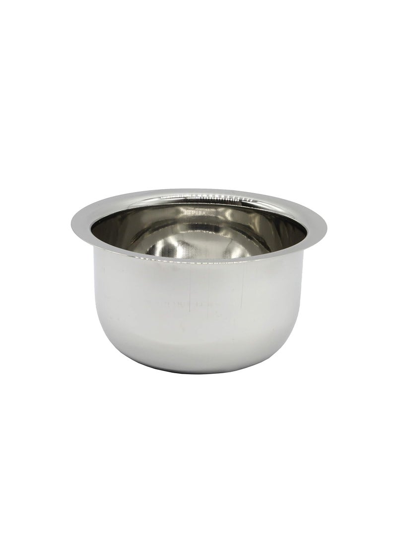 eKitchen Stainless Steel Tope Set of 6 10cm 11cm 12cm 14cm 15cm 16cm Slightly Curved Bottom No 2