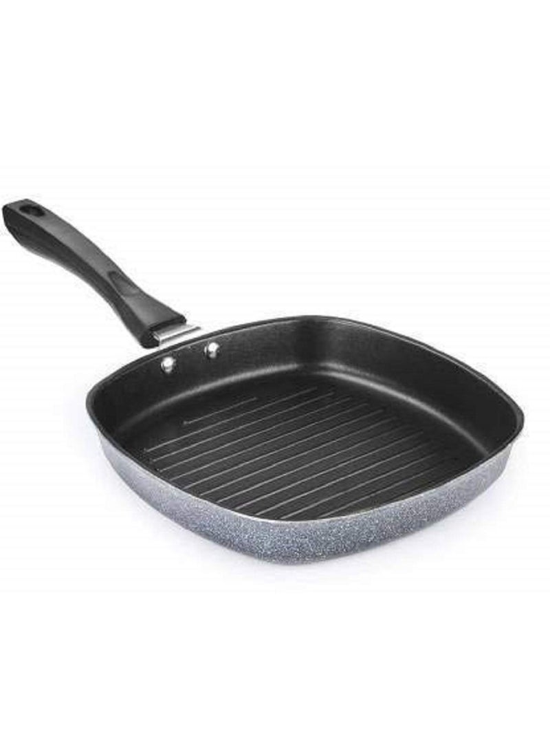 DARSHANAM WORLD Square Grill PansRemovable HeatResistant Handle Heavy Guage Aluminum Cookware for CeramicGas Stove Tops 3Layer Nonstick Coatings Grill Pan