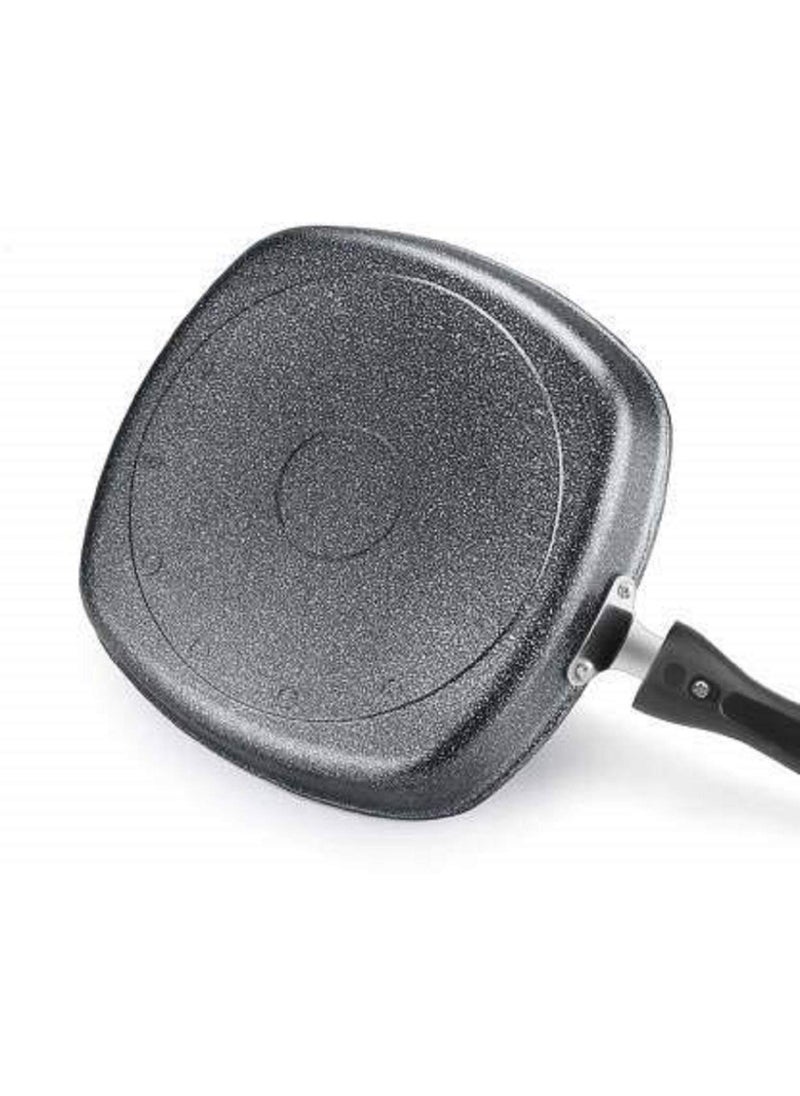 DARSHANAM WORLD Square Grill PansRemovable HeatResistant Handle Heavy Guage Aluminum Cookware for CeramicGas Stove Tops 3Layer Nonstick Coatings Grill Pan