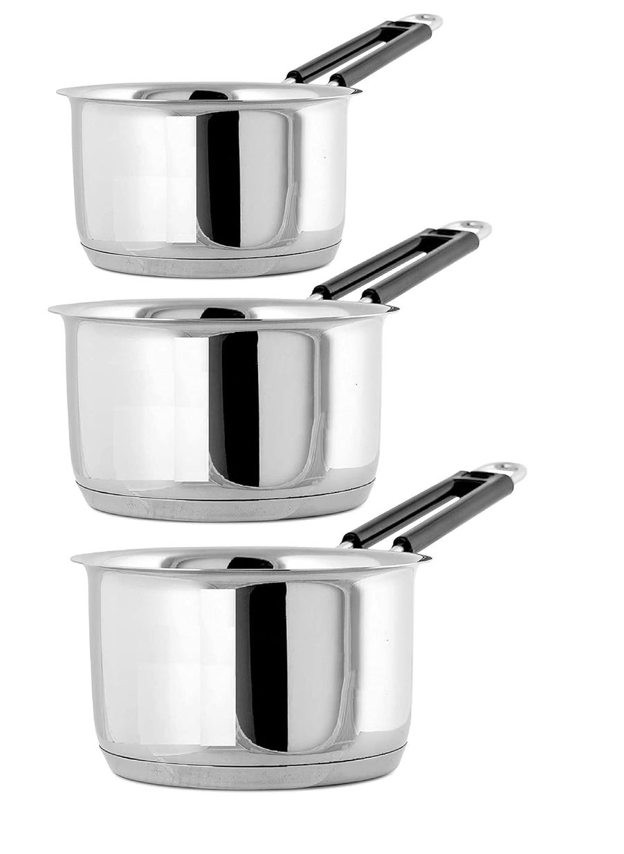 Bartan Star Stainless Steel Induction Friendly Saucepan 500ml750ml 1200ml