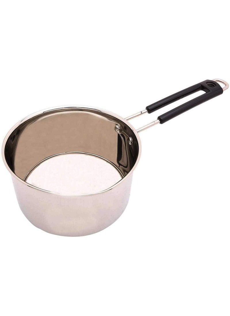 VARSHA INTERNATIONAL Stainless Steel Induction and Gas Stove Heavy Base Sauce Pan for Cooking 2 Liter