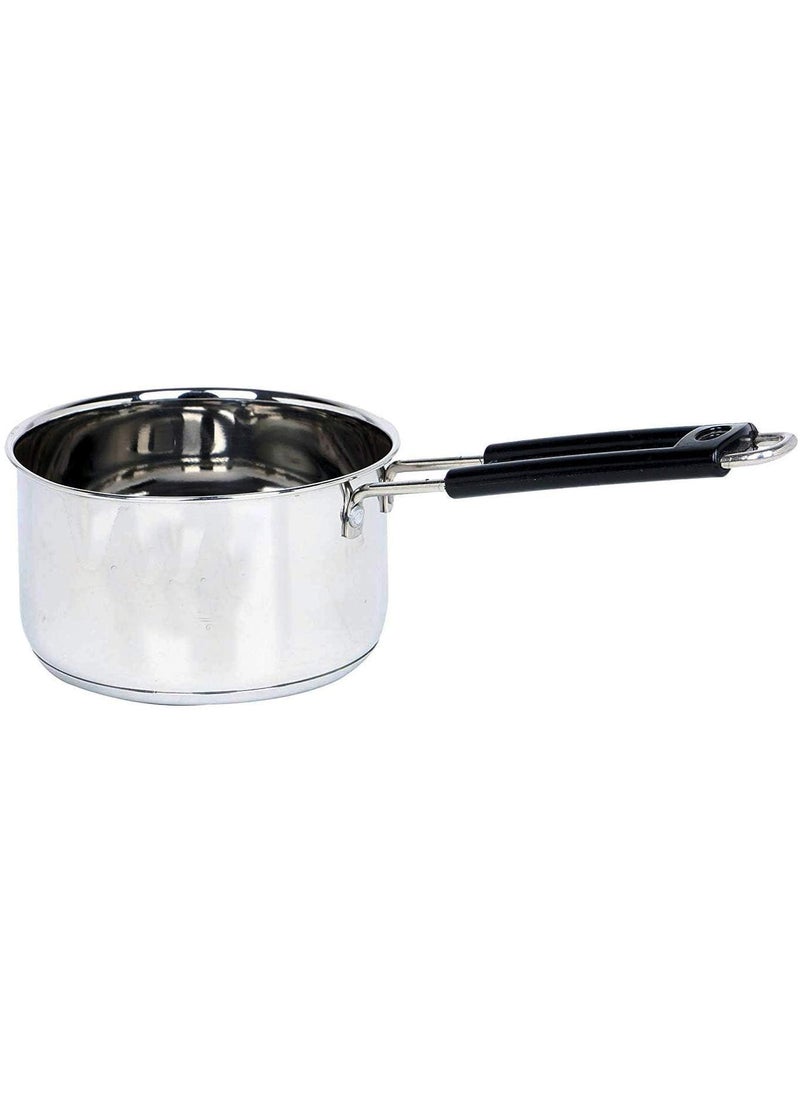VARSHA INTERNATIONAL Stainless Steel Induction and Gas Stove Heavy Base Sauce Pan for Cooking 2 Liter
