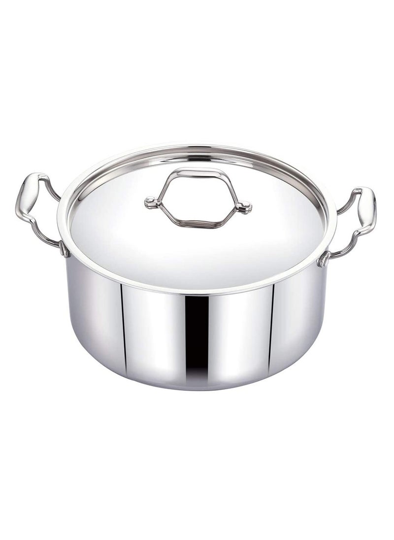 MAXIMA Triply Stainless Steel Saucepot 28Cm83LiterSuperior Heat ConductivityVersatile SizesAnd Durability For Perfectly Even CookingIdeal For Induction Stovetops