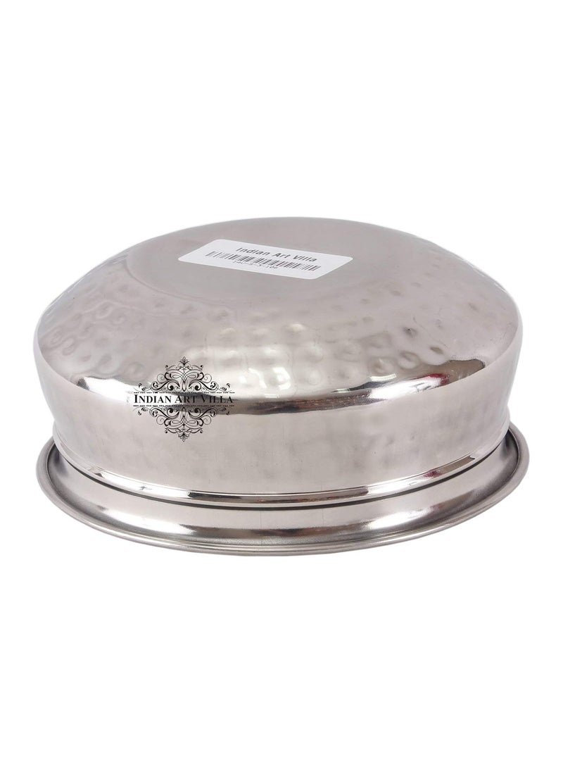 Indian Art Villa Stainless Steel Set of 6 Handi 600 ML Each Serving Cooking Briyani Paneer Dishes Home Hotel Restaurant