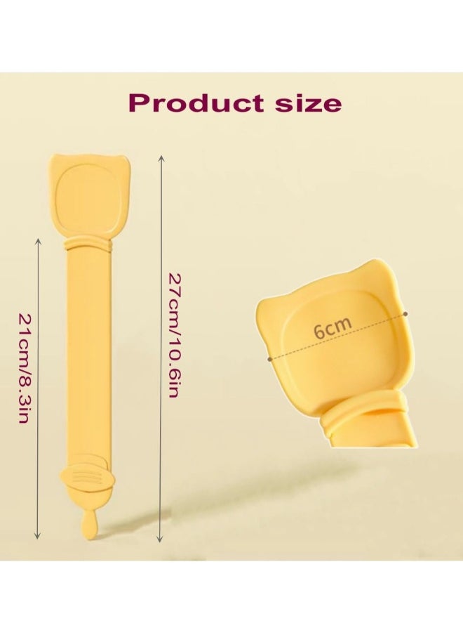 Cat Strip Happy Spoon Cat Wet Treat Squeeze Spoon Cat Strip Feeder Spoon Cat Bar Squeezer Cat Treat Feeding Spoon For Lickable Wet Cat Treats Liquid Snack Feeding (3 Pieces )