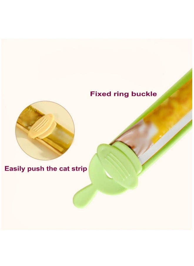 Cat Strip Happy Spoon Cat Wet Treat Squeeze Spoon Cat Strip Feeder Spoon Cat Bar Squeezer Cat Treat Feeding Spoon For Lickable Wet Cat Treats Liquid Snack Feeding (3 Pieces )