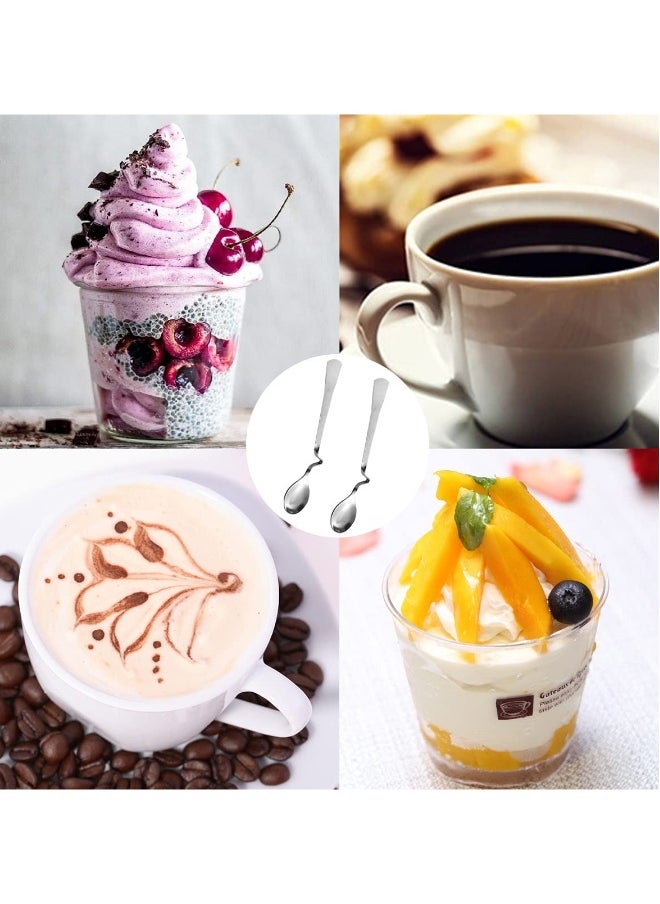 Coffee Spoons,10 Pieces Latte Macchiato Spoon Tea Spoons Stainless Steel Espresso Spoon Honey Spoon Long Drink Spoon with Kink for Home Office Cafe Travel