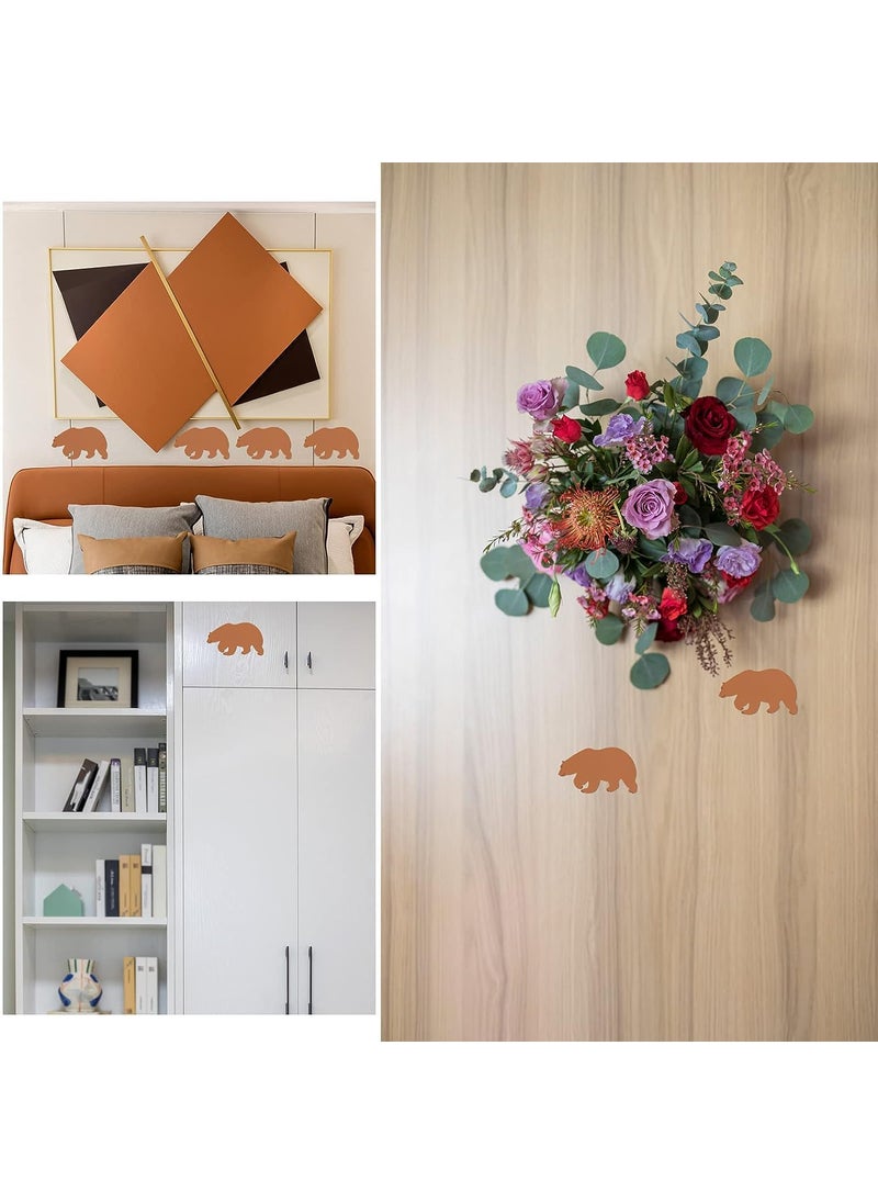 Cliths Bear Wooden Blank Grizzly Wood Wall Art Unfinished Ornaments for Christmas Wedding Birthday Party Thanksgiving Day Decoration 20Pcs