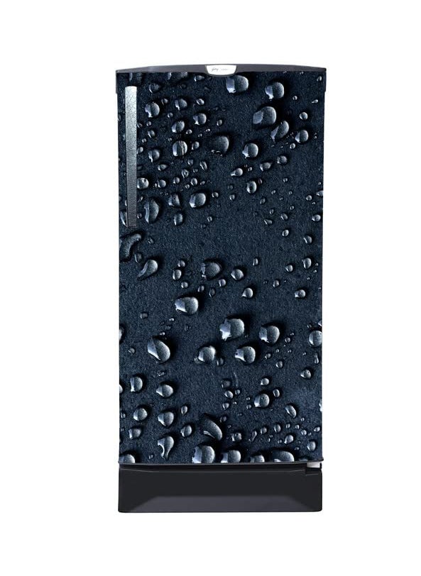 Advait Designs Abstract Design 3D Water Drops Design Fridge Sticker Fridge Wrap Decorative Sticker Multicolor PVC Vinyl 120x60