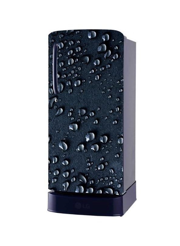 Advait Designs Abstract Design 3D Water Drops Design Fridge Sticker Fridge Wrap Decorative Sticker Multicolor PVC Vinyl 120x60