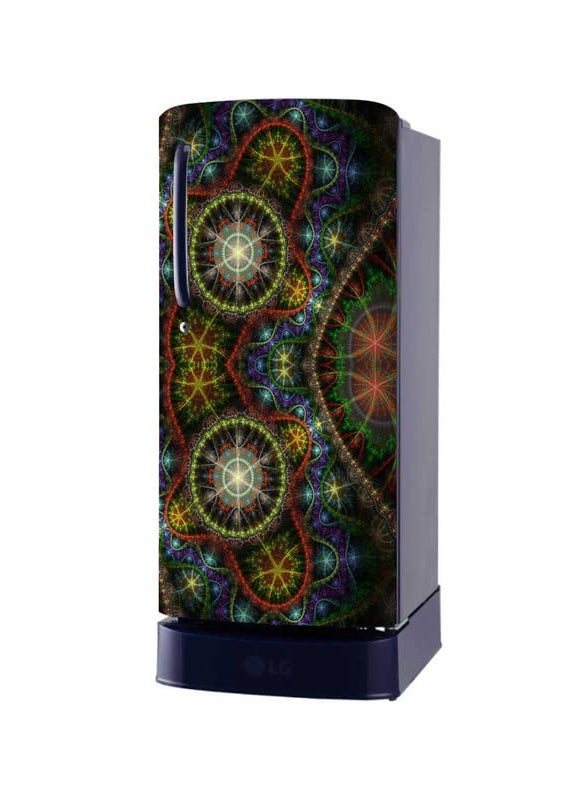 Advait Designs Abstract Design Colorfull Decorative Fridge Sticker Multicolor Vinyl 120x60SD_AEFS444