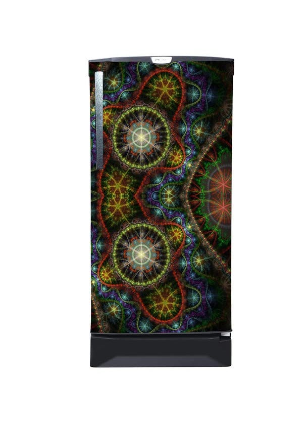 Advait Designs Abstract Design Colorfull Decorative Fridge Sticker Multicolor Vinyl 120x60SD_AEFS444