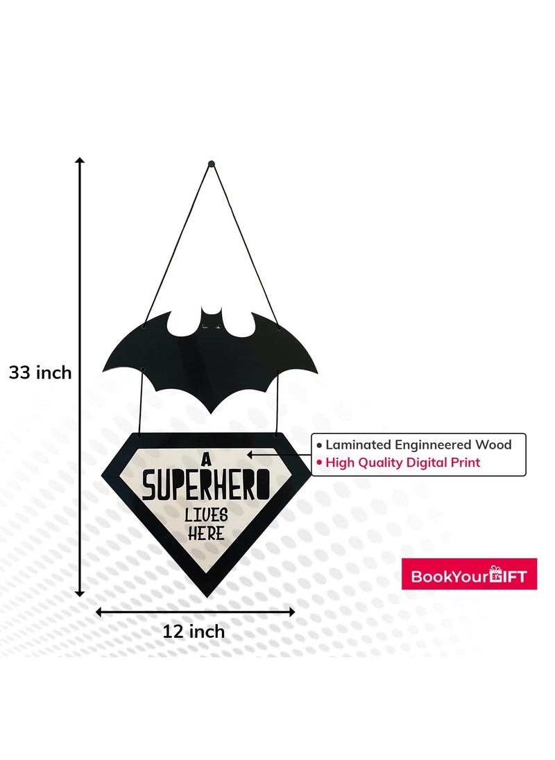 Batman Cave Fun and Quirky Wooden Wall Hanging for Kids Room Decor
