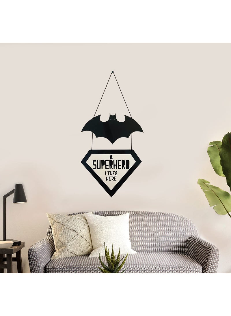 Batman Cave Fun and Quirky Wooden Wall Hanging for Kids Room Decor