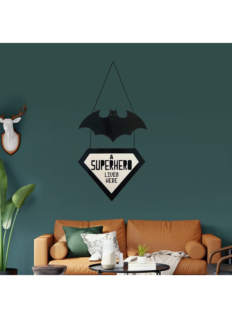 Batman Cave Fun and Quirky Wooden Wall Hanging for Kids Room Decor