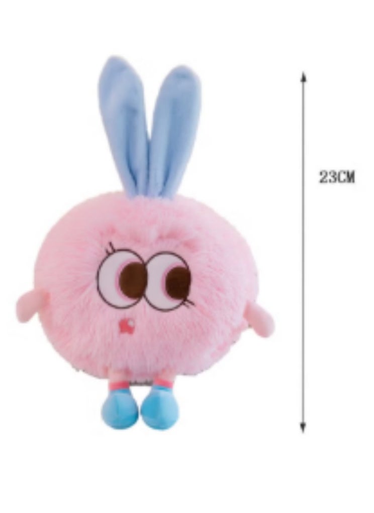 23 CM Cute Monsters Plush Toy Soft Stuffed Cartoon Doll For Girls And Boys All Ages Gift（Pink）