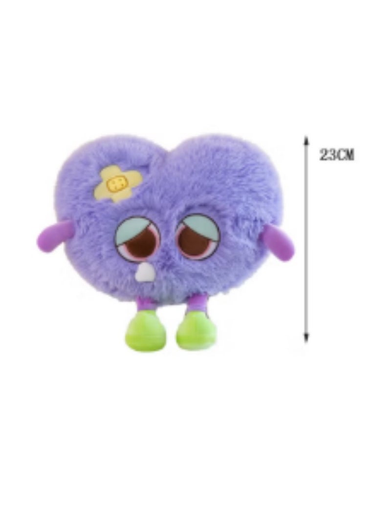 23 CM Cute Monsters Plush Toy Soft Stuffed Cartoon Doll For Girls And Boys All Ages Gift（Purple）