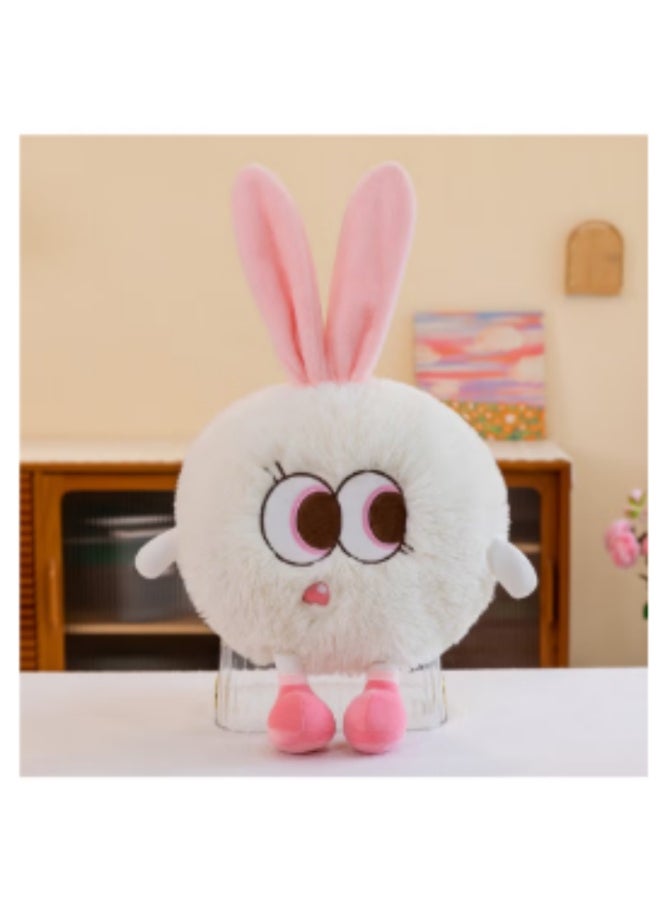23 CM Cute Monsters Plush Toy Soft Stuffed Cartoon Doll For Girls And Boys All Ages Gift（White）