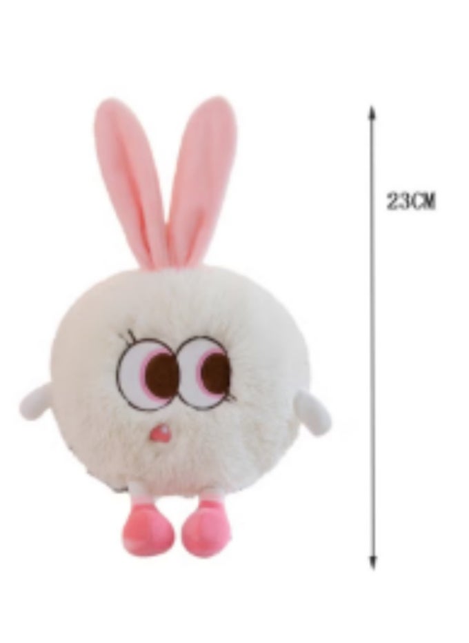 23 CM Cute Monsters Plush Toy Soft Stuffed Cartoon Doll For Girls And Boys All Ages Gift（White）