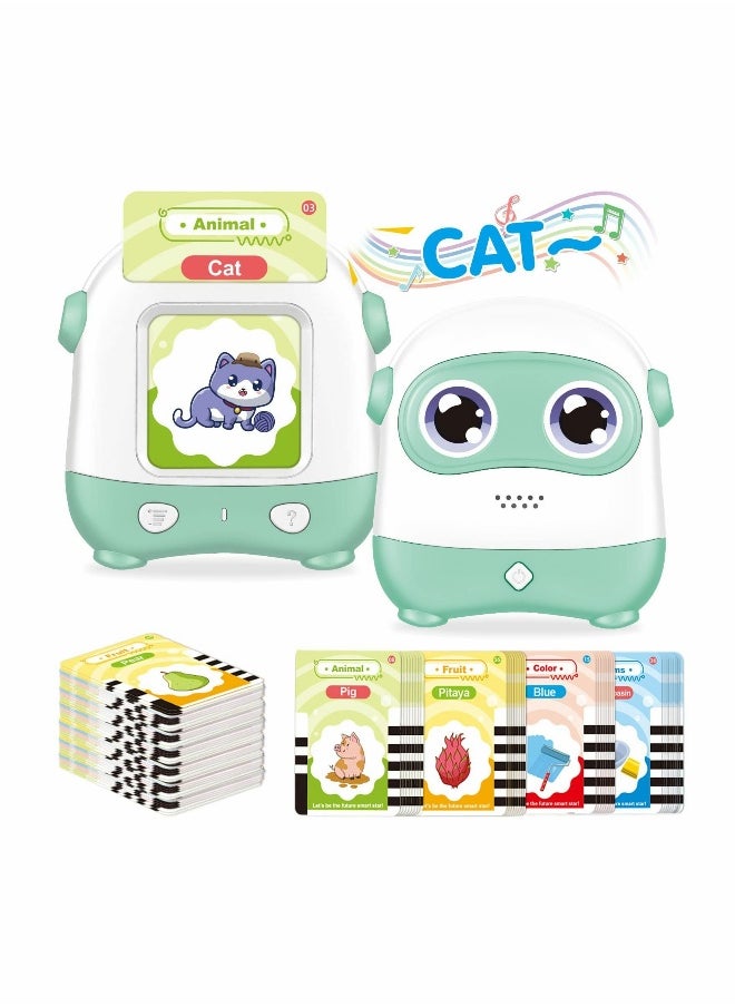 Toddler Toys for 2-5 Year Old Boys Girls, Learning Toys Talking Flash Cards with 110 Cards 220 Sight Words, Preschool Educational Toys Games with Sound Effect Kids Birthday Gifts (Green)
