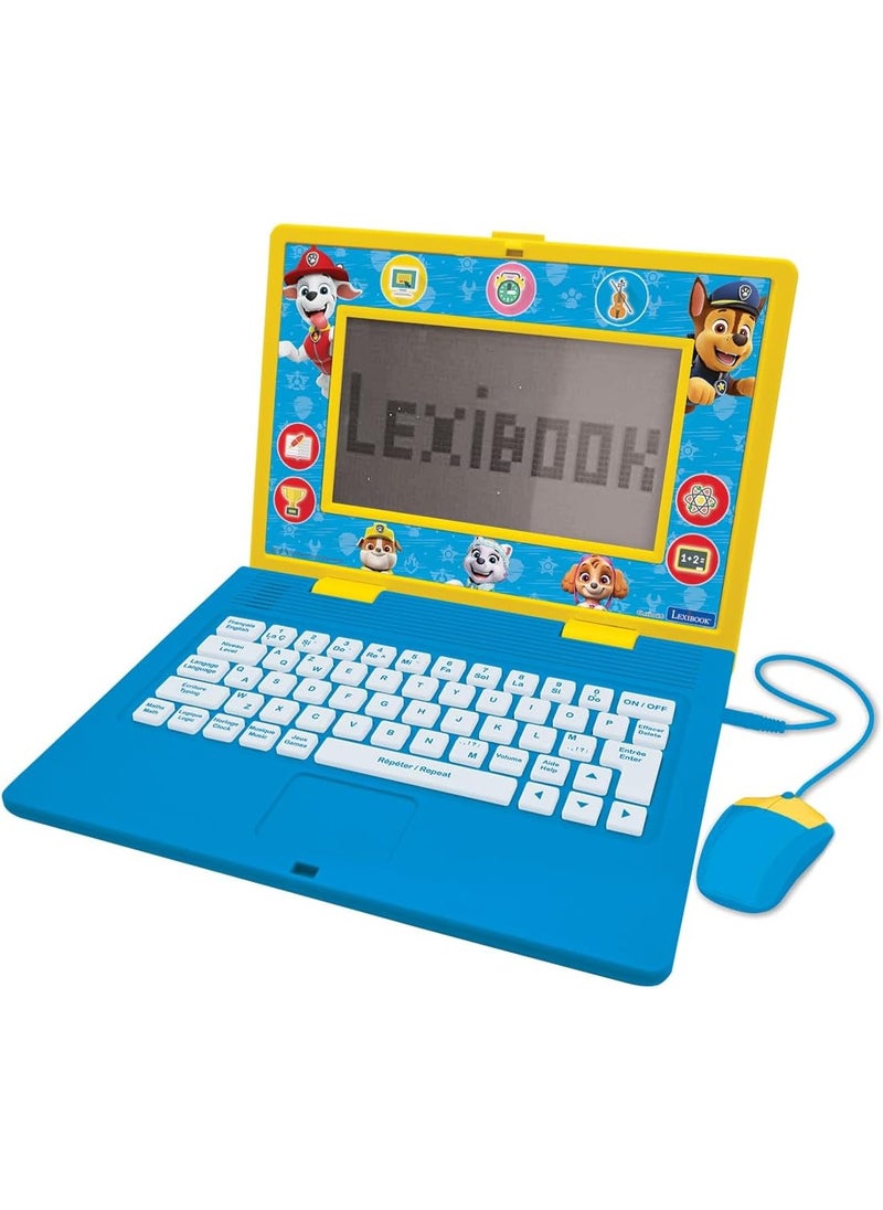 Lexibook - Paw Patrol - Bilingual and Educational Laptop French/English - Toy for Children, 170 Activities to Learn, Play Games and Music, Large Screen