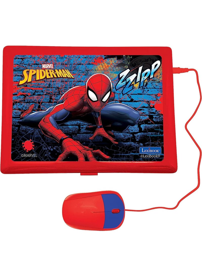 Spider-Man Educational and Bilingual Laptop Italian/English - Toy with 124 Activities to Learn, Play Games and Music