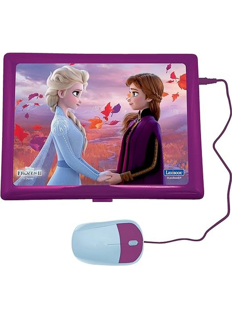 Frozen 2 Bilingual French/Dutch Educational Computer Toy for Girls with 124 Activities, Full Keyboard, LCD Screen