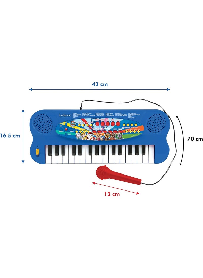 Kids Electronic Keyboard, 32-Keys Piano, Microphone for Singing, 22 Demo Songs, Battery Operated