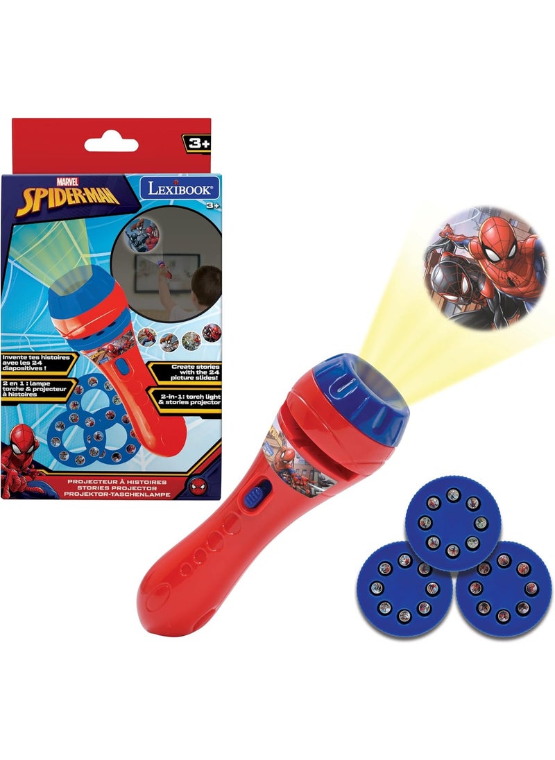 Stories projector, Spider-Man torch light and projector with 3 discs, 24 images, create your own stories