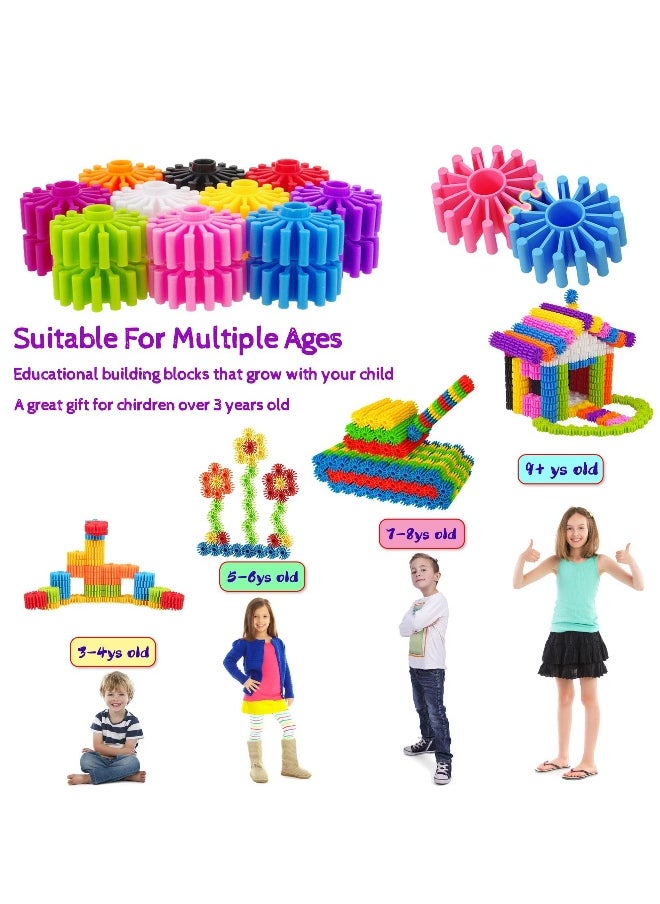 SYOSI Gears Interlocking Learning Set STEM Construction Toy Kit Building Kids Interlocking Gears Toys for Preschool Kids Boys and Girls Aged 3 Up Creativity Kids Toys 180 Pcs 10 Colors