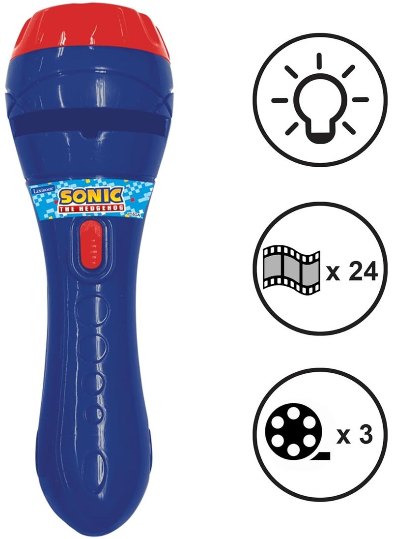 Lexibook, SEGA Sonic The Hedgehog, Stories projector and torch light, Projects 24 images from the world of Sonic with 3 discs