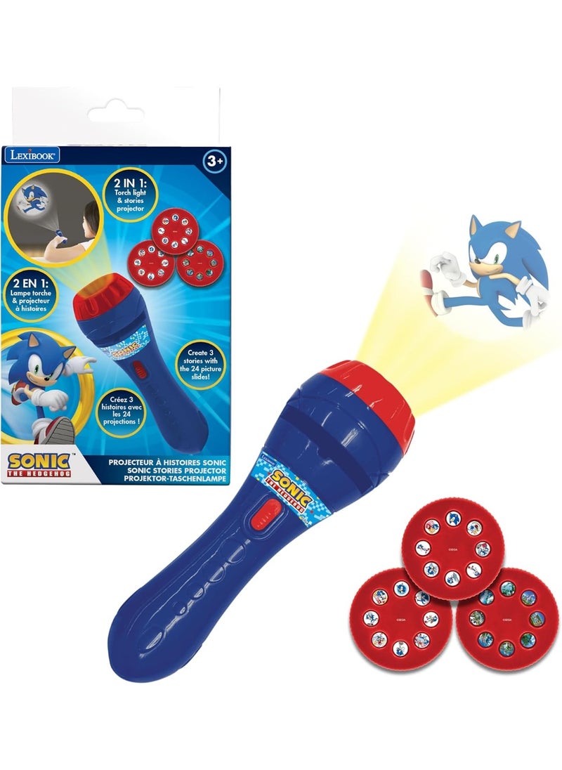 Lexibook, SEGA Sonic The Hedgehog, Stories projector and torch light, Projects 24 images from the world of Sonic with 3 discs