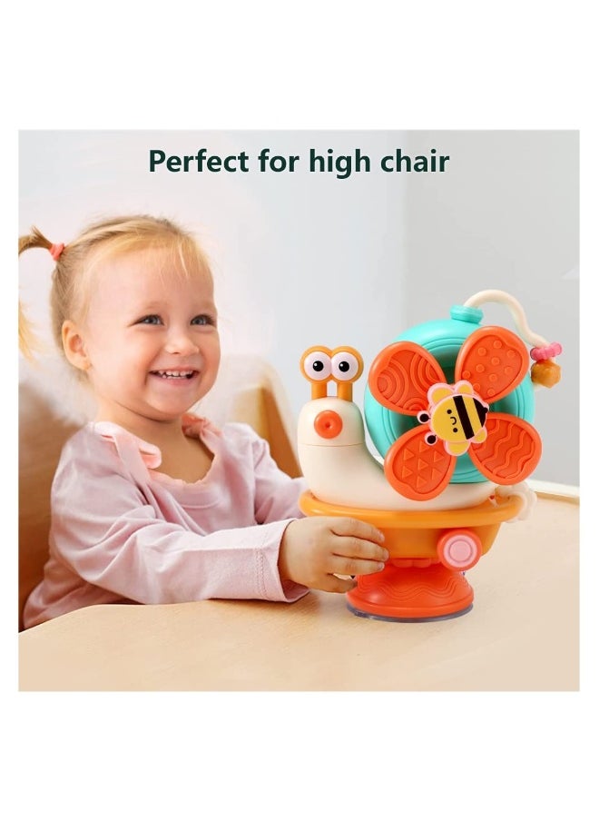 High Chair Toys with Suction Cups Snail Toys Snail Windmill Spinner Baby Toys Montessori Toys Infant Girl Development Toys Boy Sensory Birthday