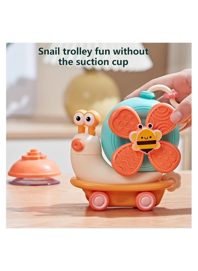 High Chair Toys with Suction Cups Snail Toys Snail Windmill Spinner Baby Toys Montessori Toys Infant Girl Development Toys Boy Sensory Birthday