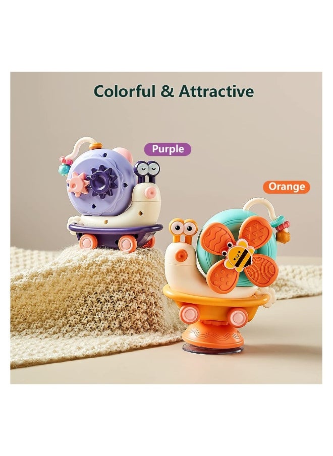 High Chair Toys with Suction Cups Snail Toys Snail Windmill Spinner Baby Toys Montessori Toys Infant Girl Development Toys Boy Sensory Birthday