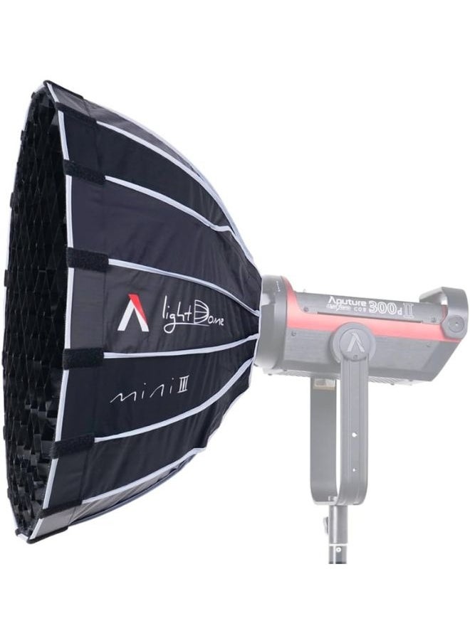 Aputure Light Dome Mini III 60cm Softbox – Compact 2ft Circular Bowens Mount with Quick-Folding Flat-Pack Design – For Amaran 150c/300c, COB 60d/x, 100d/x, 200d/x, LS C300d II, LS 600c Pro