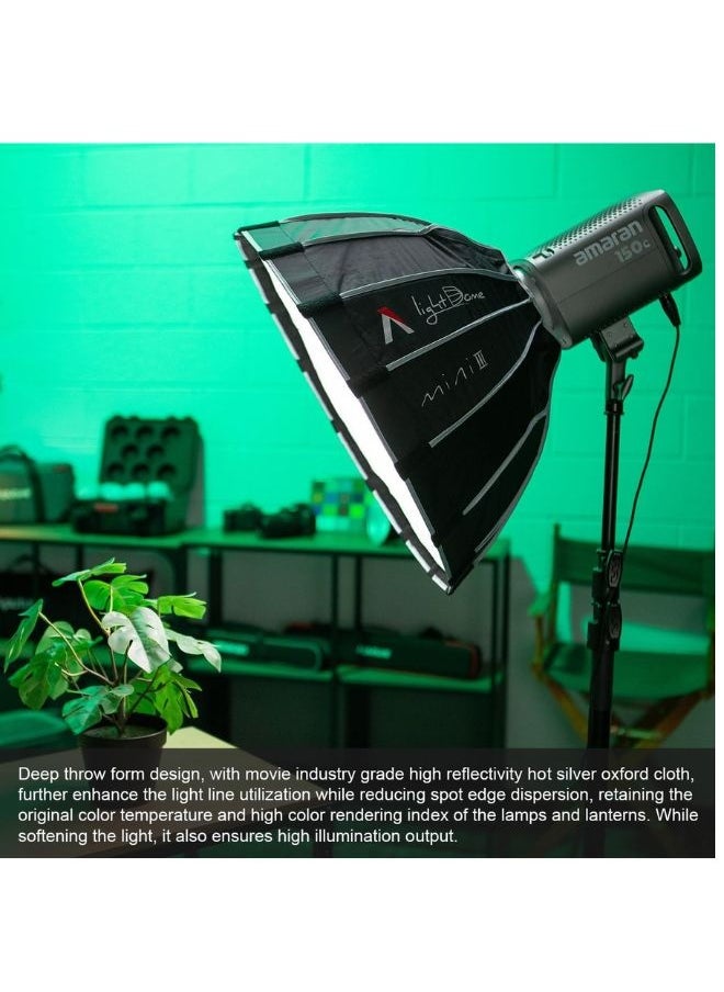 Aputure Light Dome Mini III 60cm Softbox – Compact 2ft Circular Bowens Mount with Quick-Folding Flat-Pack Design – For Amaran 150c/300c, COB 60d/x, 100d/x, 200d/x, LS C300d II, LS 600c Pro